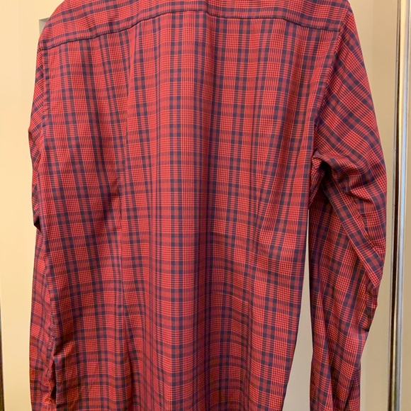 Men’s ETON red/navy dress shirt EUC - Picture 2 of 4